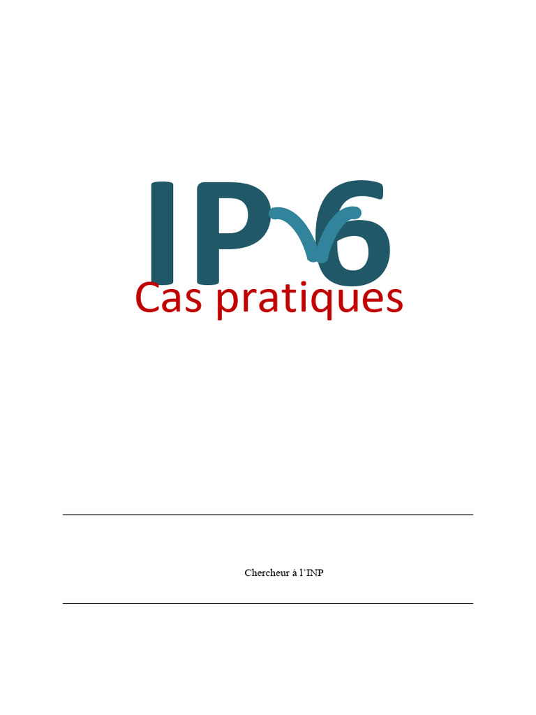 Configuration d'IPv6 sous Windows | PDF | I Pv6 | Système de noms de ...