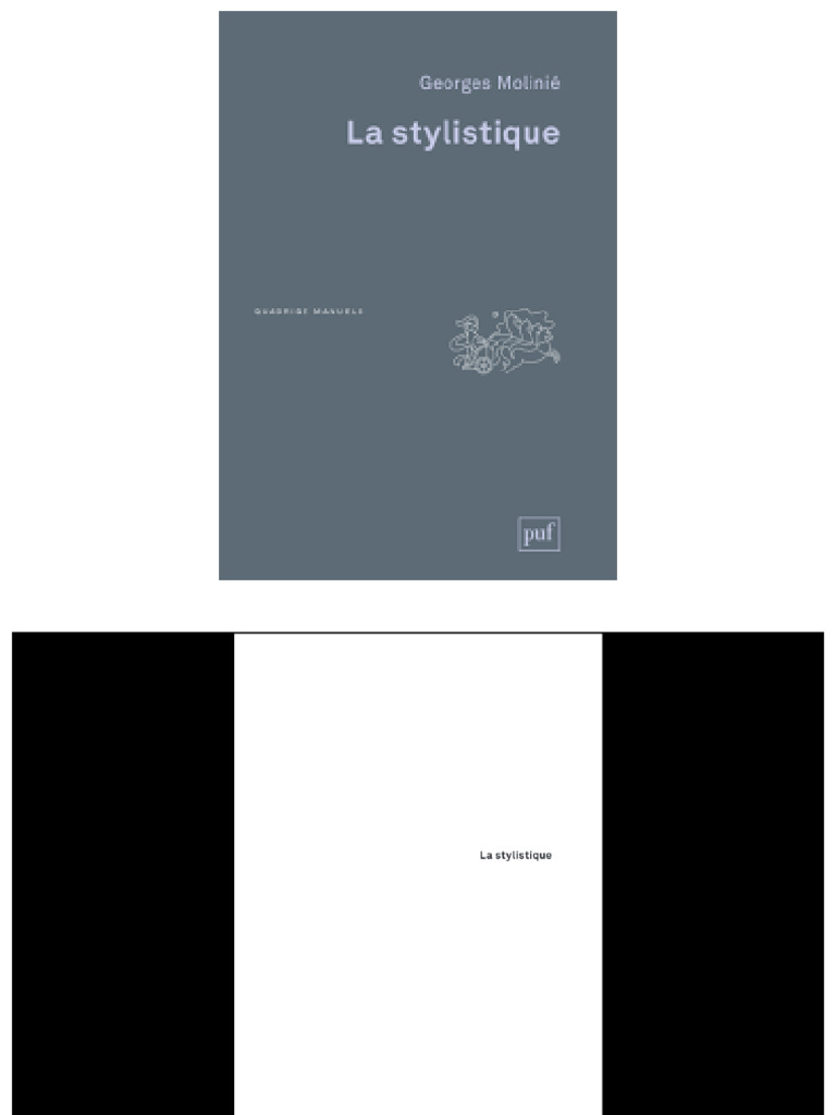 La Stylistique Par Georges Molinié | PDF