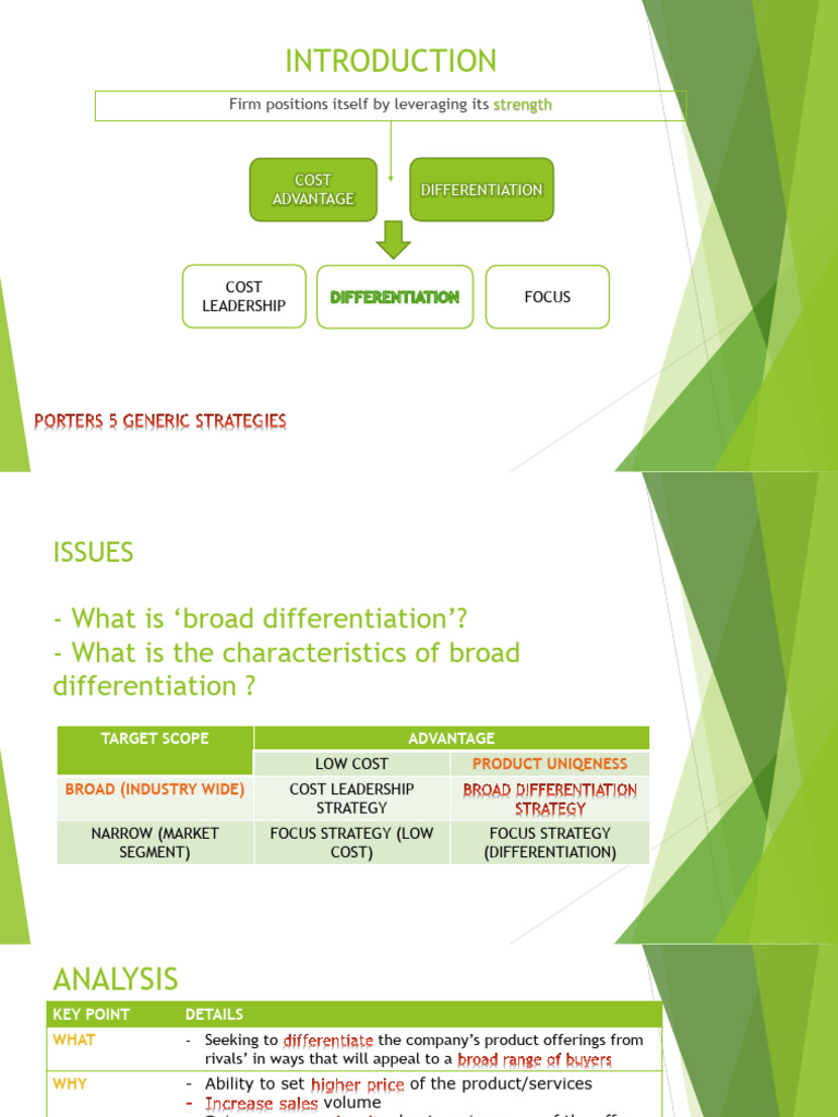 Broad Differentiation Strategy Analysis | PDF | Financial Markets ...