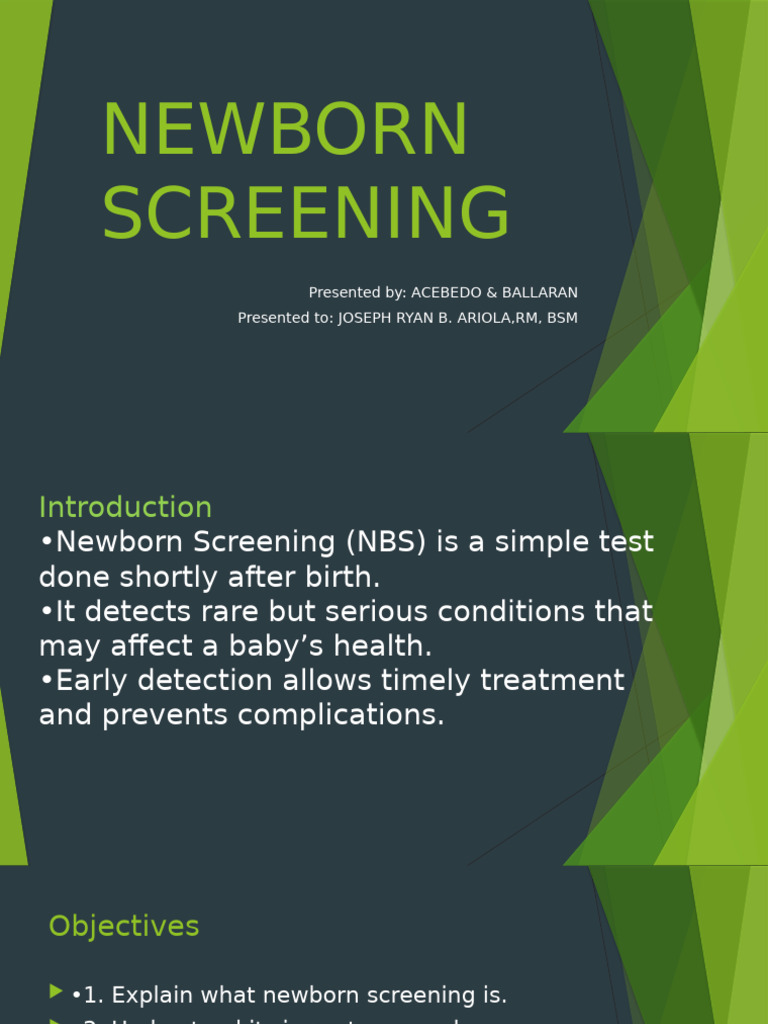Newborn Screening Group2 | PDF | Diseases And Disorders | Medical ...
