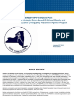 The Effective Performance Plan: A Strategic Sports-Based Childhood Obesity and Juvenile Delinquency Prevention Pipeline Program - New York State