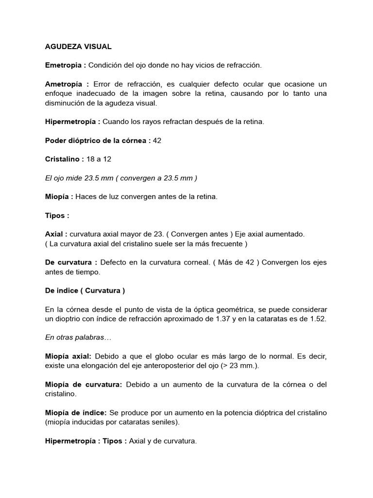 Agudeza Visual | PDF