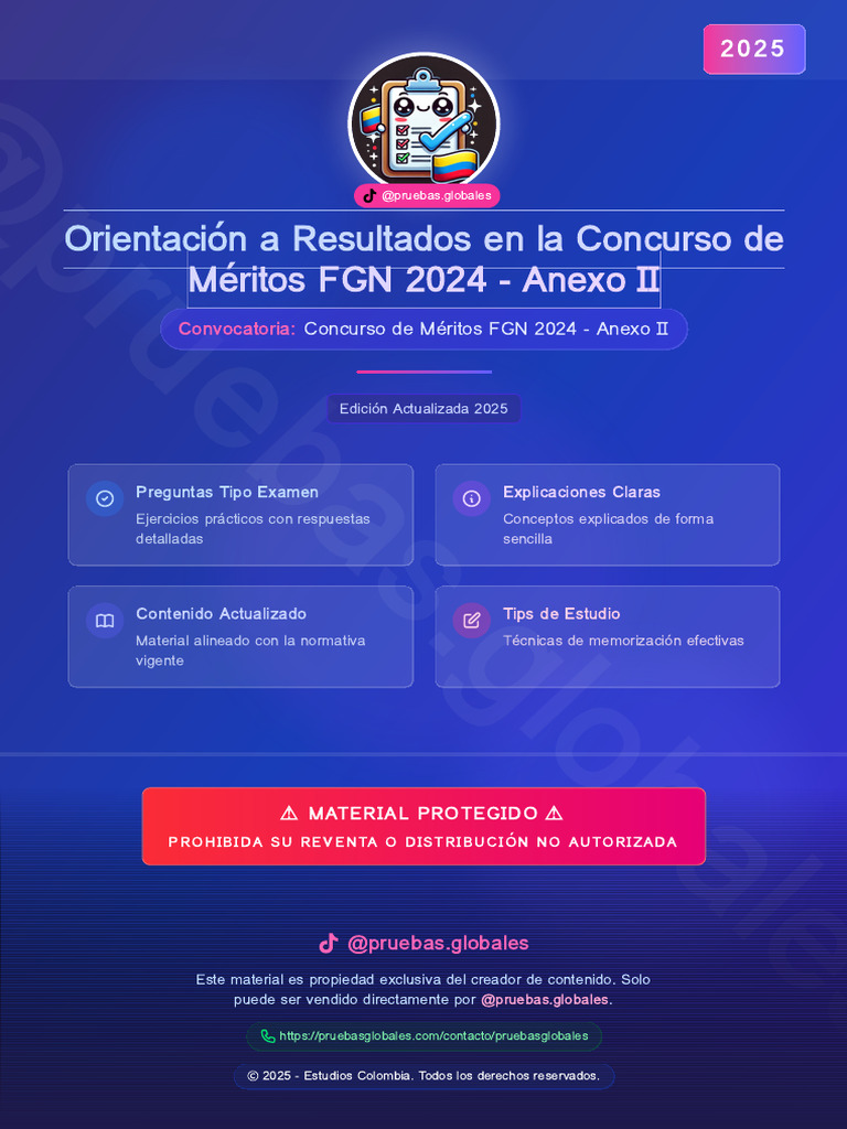 Orientacin A Resultados en La Concurso de Mritos FGN 2024 - Anexo II ...