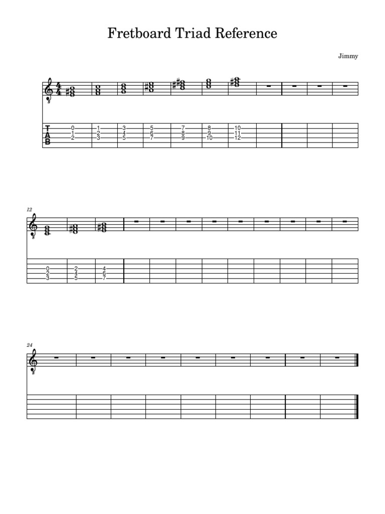 Fretboard Triad Reference | PDF