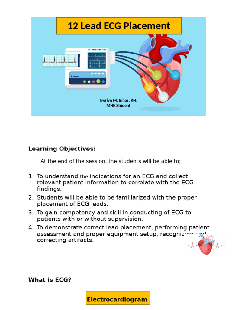 12 Lead ECG Placement | PDF | Electrocardiography | Heart