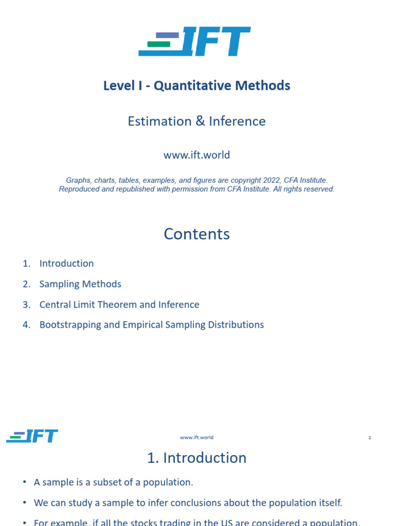 Quantitative Methods: Sampling Techniques | PDF | Bootstrapping ...