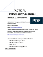 The Tactical Lemon Auto Manual: by Nick C. Thompson