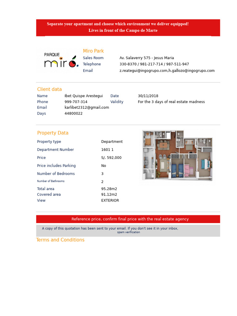 Quotation Apartment 5c0147542d764 | PDF