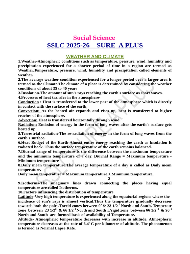Weather and Climate: Key Concepts Explained | PDF | Precipitation | Wound