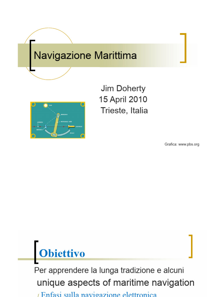 Navigazione Marittima PPT Di Doherty | PDF