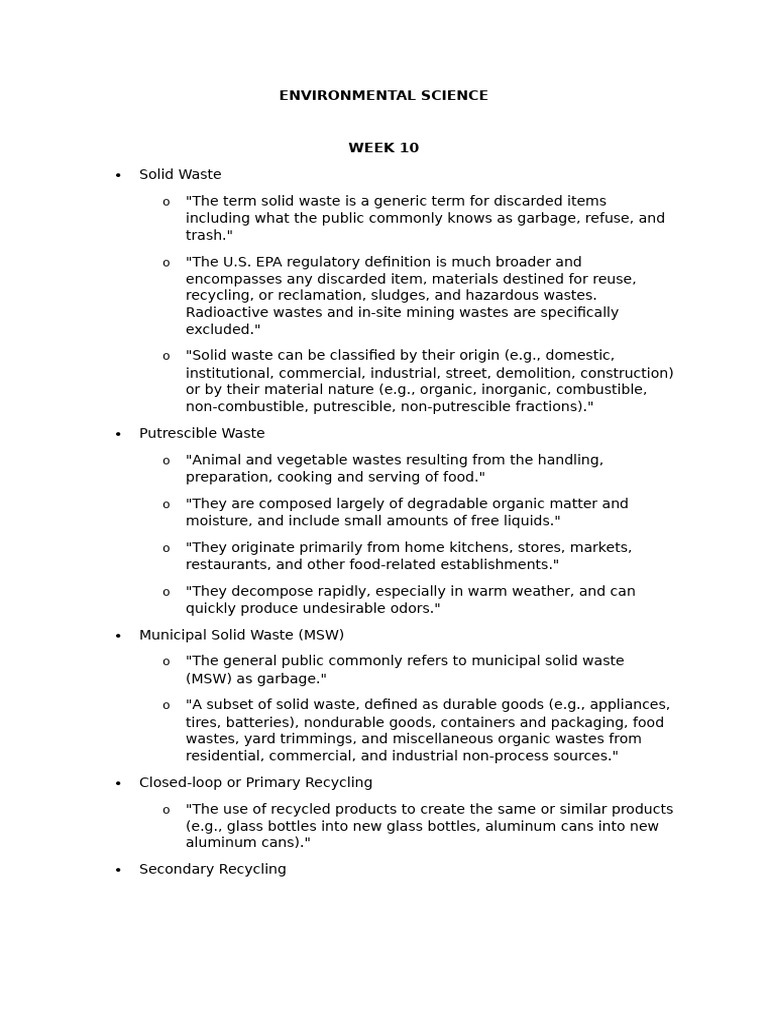 Solid Waste Management Overview | PDF | Waste | Municipal Solid Waste
