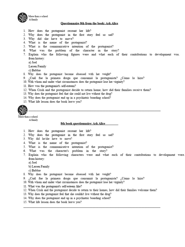 Questionnaire of The Book 