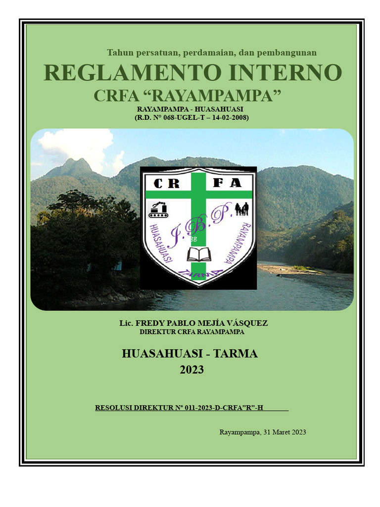Peraturan Internal CRFA Rayampampa 2023 | PDF