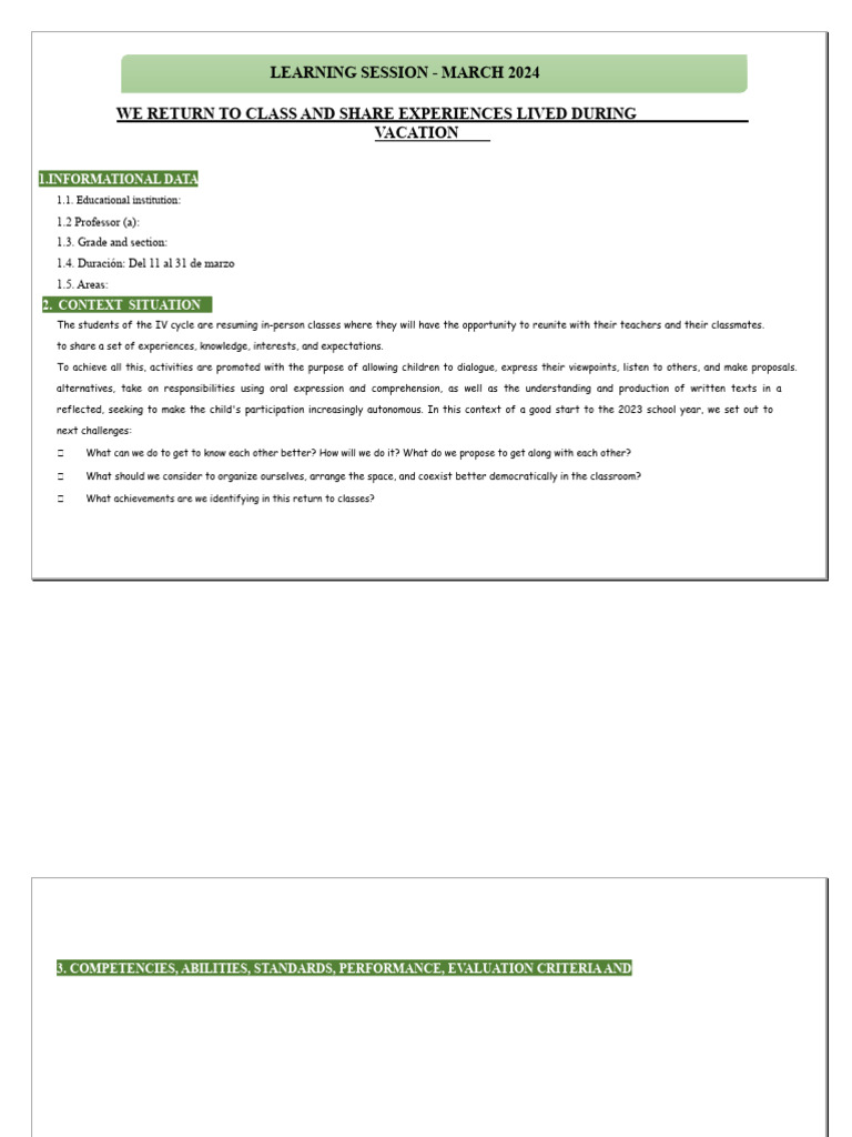 March 2024 Learning Session Overview | PDF | Information | Reading ...