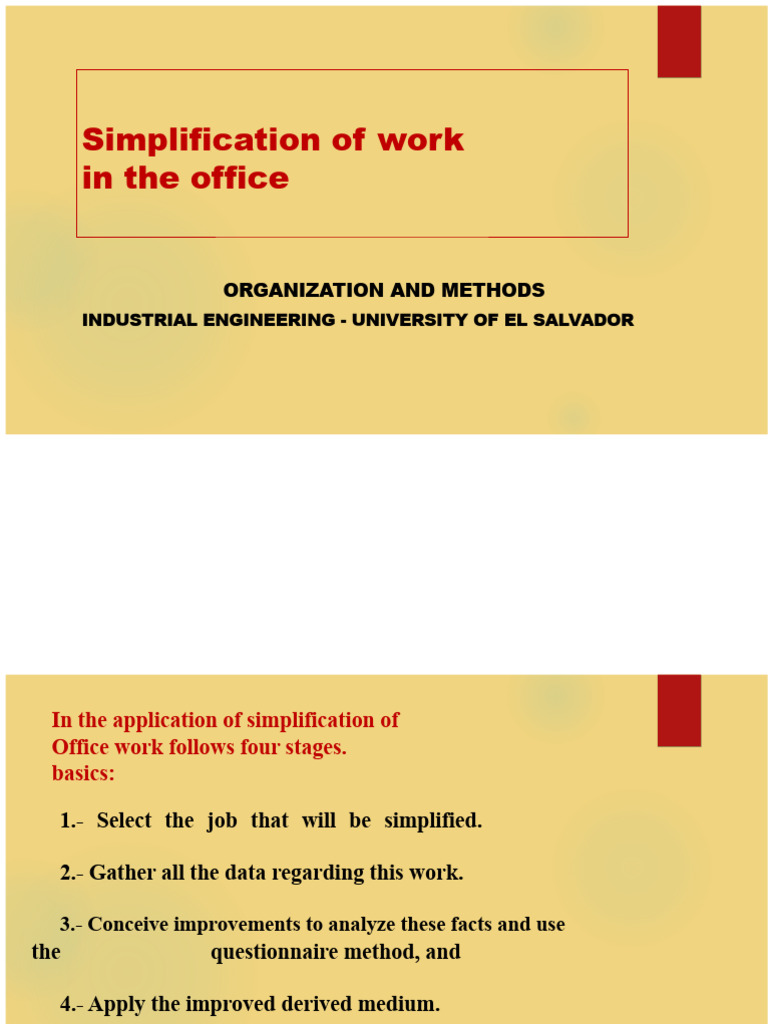 Office Work Simplification Guide | PDF | Knowledge | Questionnaire