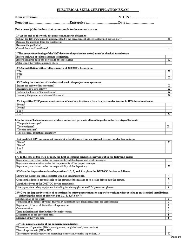 Electrical Skill Certification Exam Guide | PDF | Insulator ...