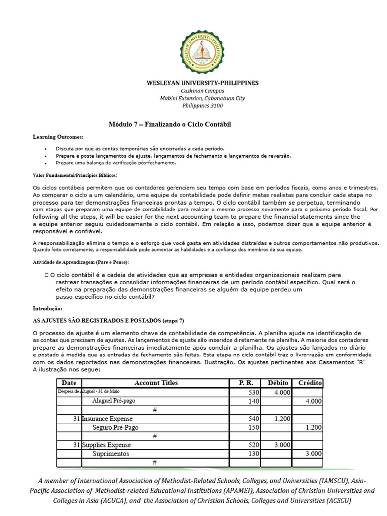 Encerramento do Ciclo Contábil: Passo a Passo | PDF | Contabilidade ...