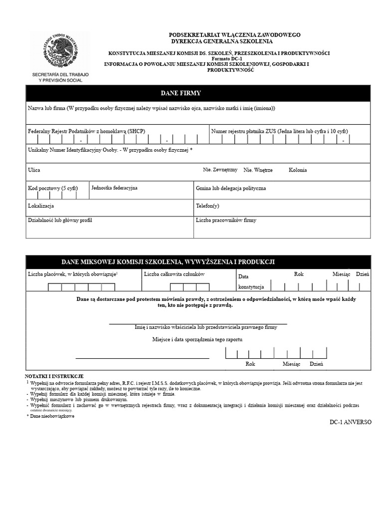 Format DC-1 | PDF