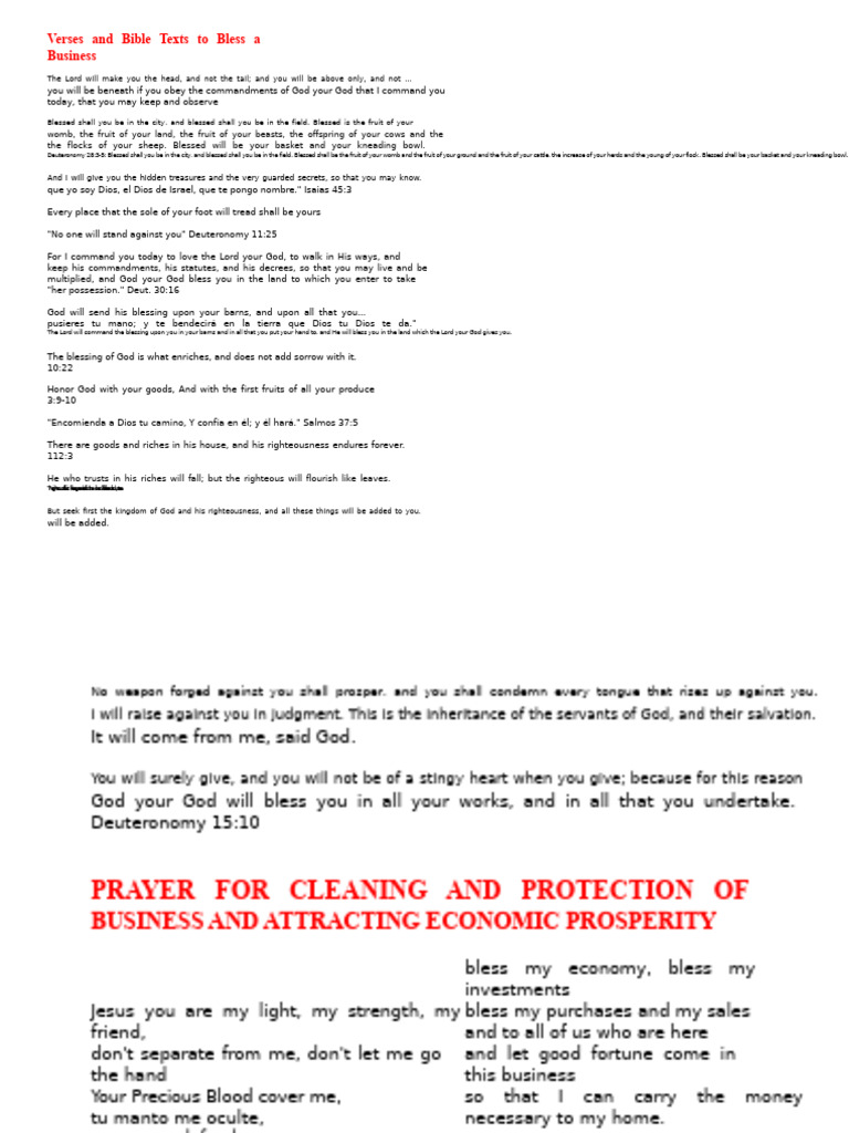 Bible Verses to Bless Your Business | PDF | Prayer | Ten Commandments
