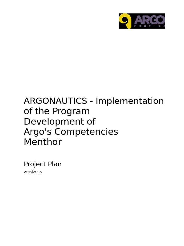 d3s8 3 Link Project Plan Argonautica Argo Menthor | PDF | Mentorship ...