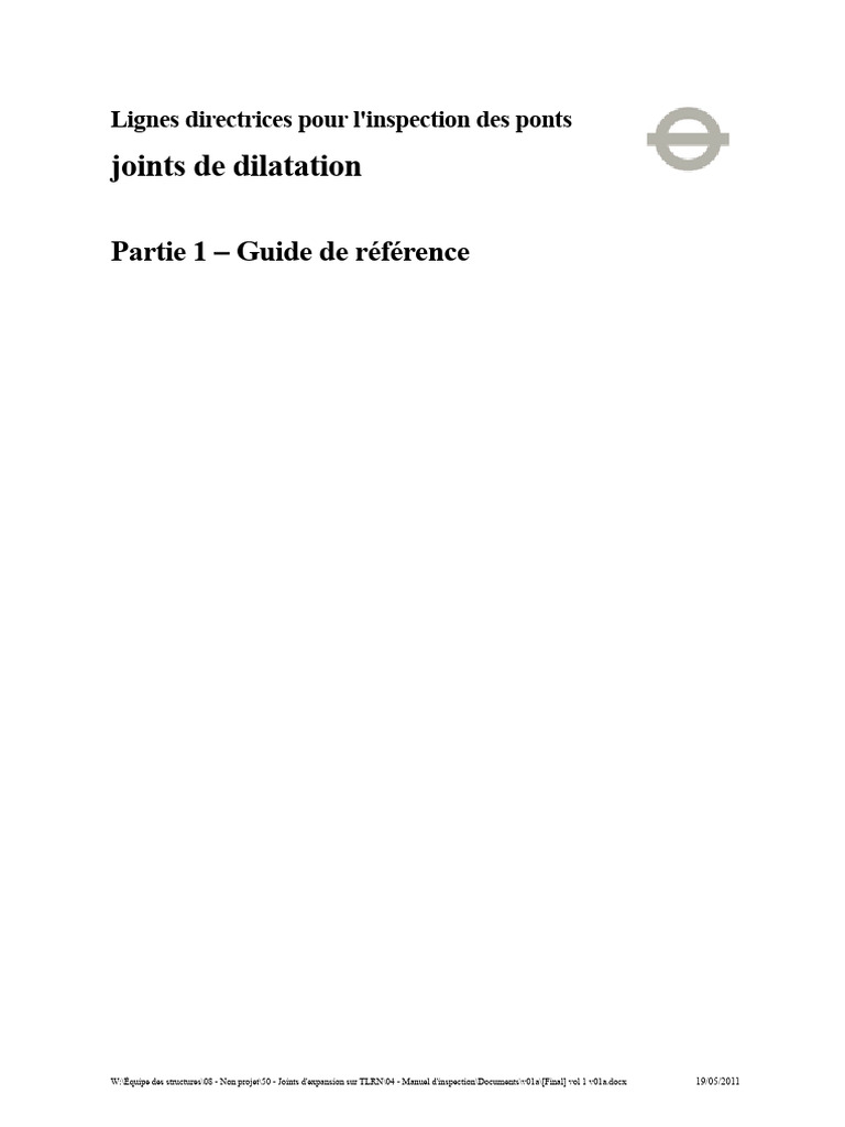 Inspection des joints de dilatation de ponts | PDF | Pont | Béton
