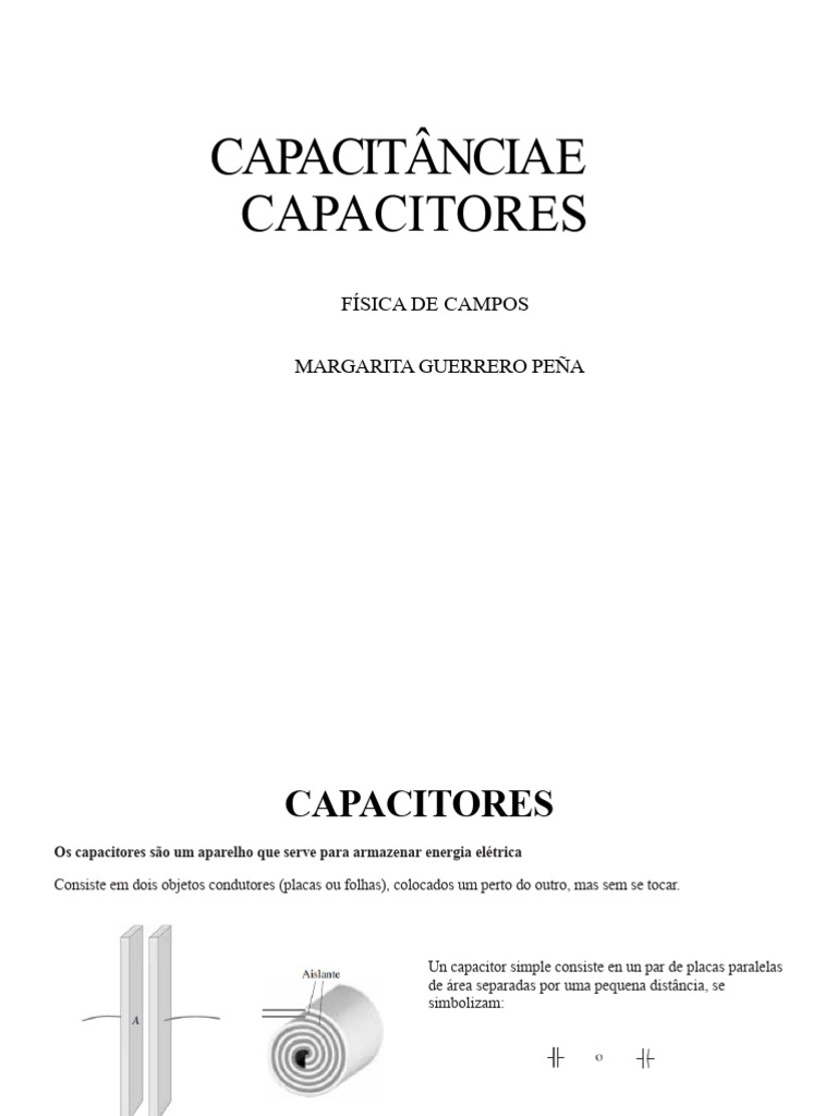 Capacitores: Funcionamento e Cálculo | PDF | Capacidade elétrica ...
