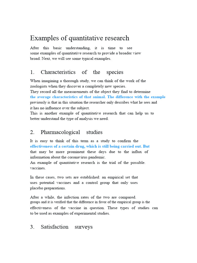 Quantitative Research Examples Explained | PDF | Quantitative Research ...