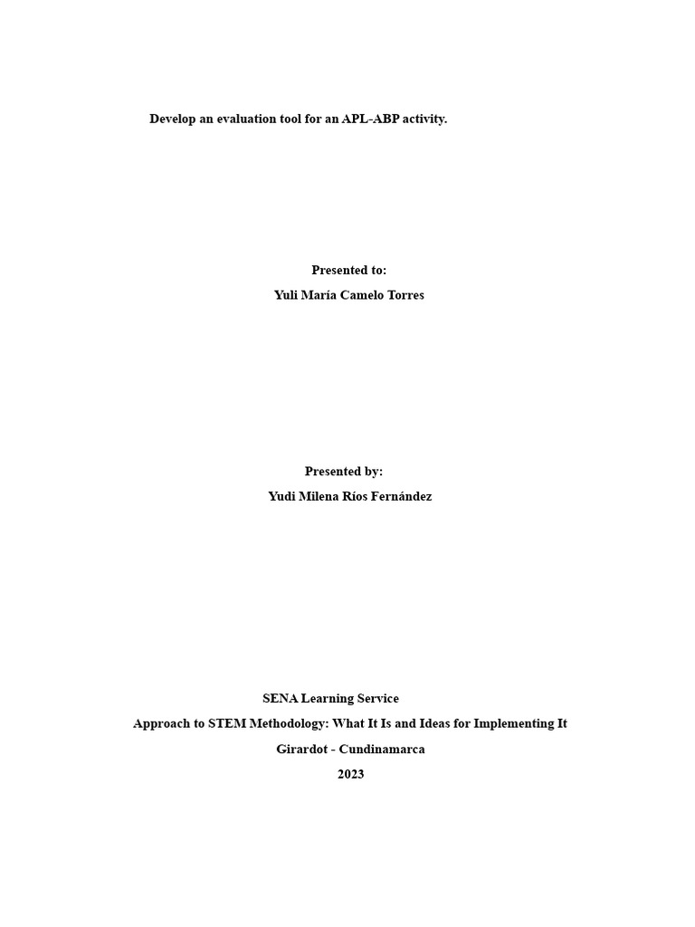 STEM PBL Evaluation Tool Guide | PDF | Learning | Cognition