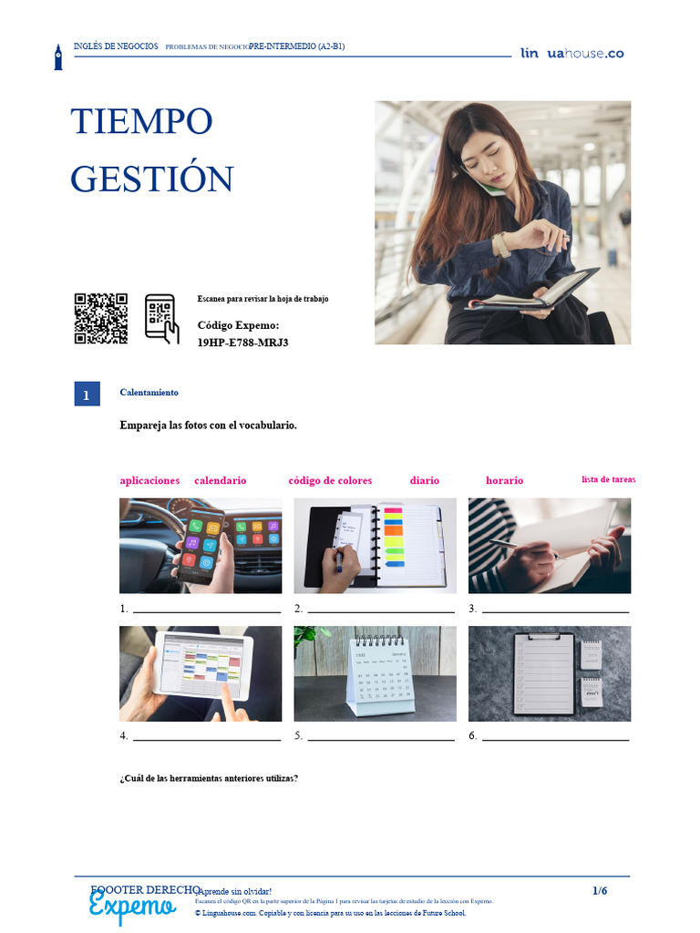 Vocabulario y Estrategias de Gestión del Tiempo | PDF | Gestión del ...