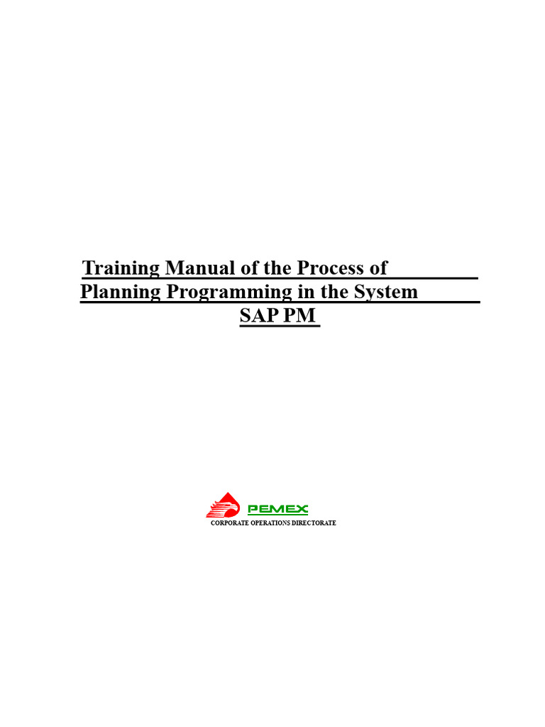 SAP PM Planning and Maintenance Manual | PDF | System