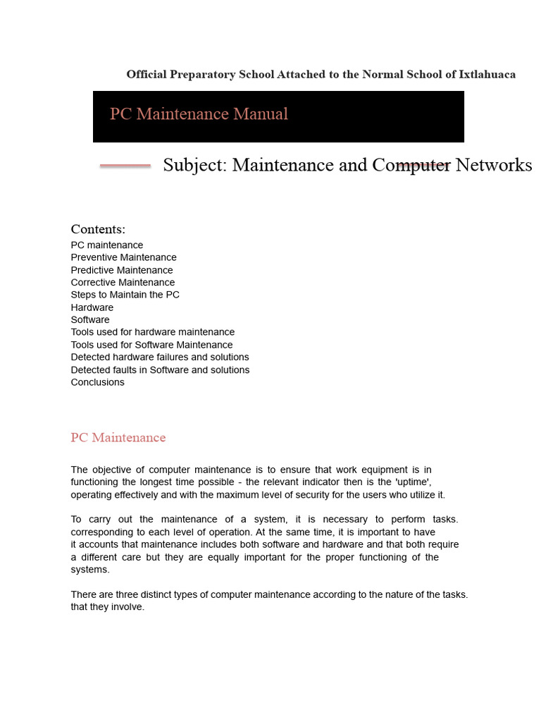 PC Maintenance Guide: Best Practices | PDF | Antivirus Software ...