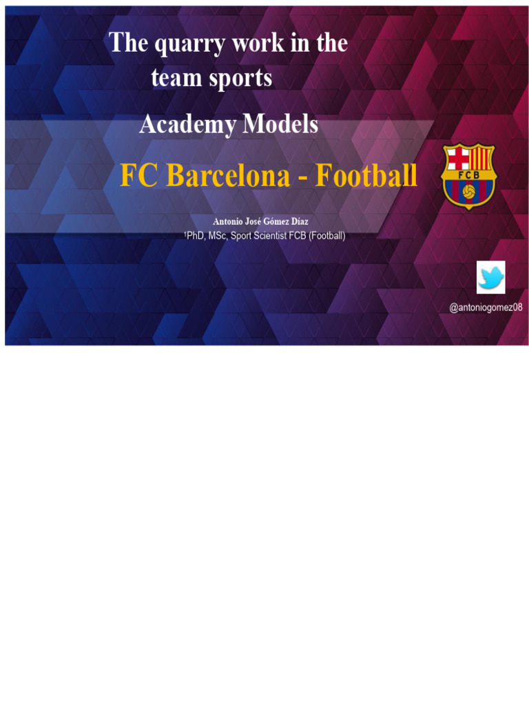 FCバルサ流トレーニングマニュアル FC Barcelona Youth Training Model | PDF