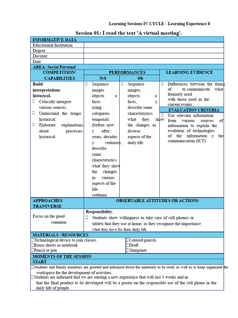 Session IV CYCLE - 8th Exp. Week 1 | PDF | Composition (Visual Arts ...