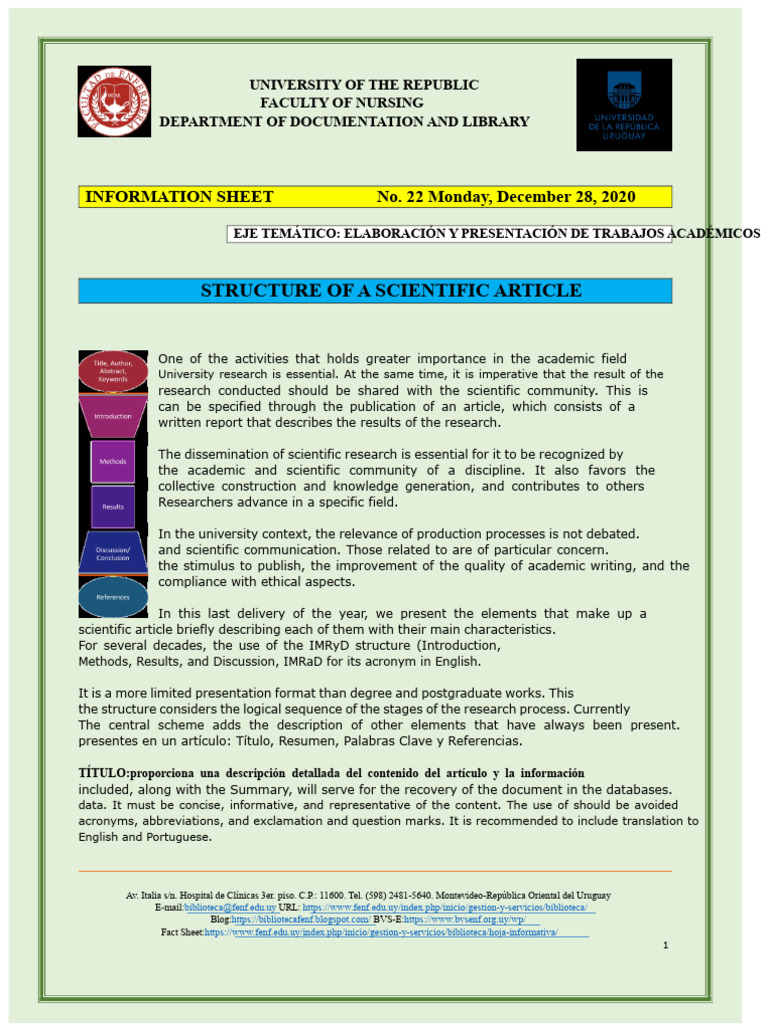 Structure of A Scientific Article 2020 | PDF | Data | Science