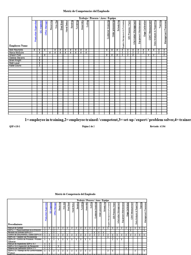 Matriz de Competencias Laborales | PDF | Business