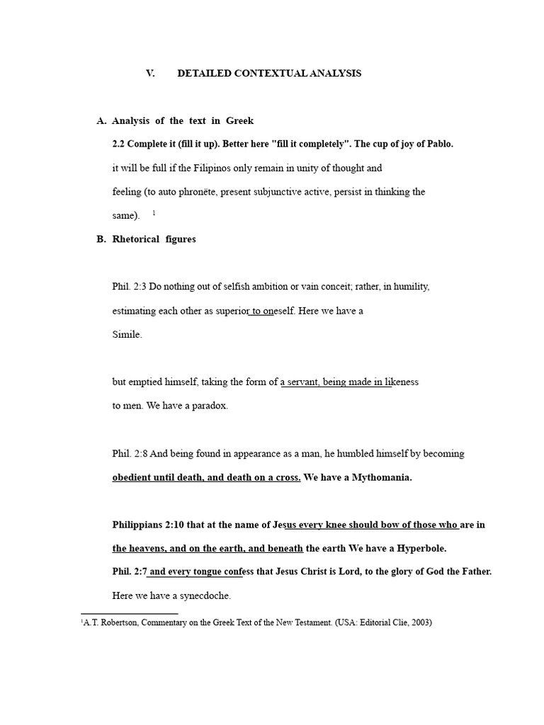 V. Detailed Contextual Analysis | PDF