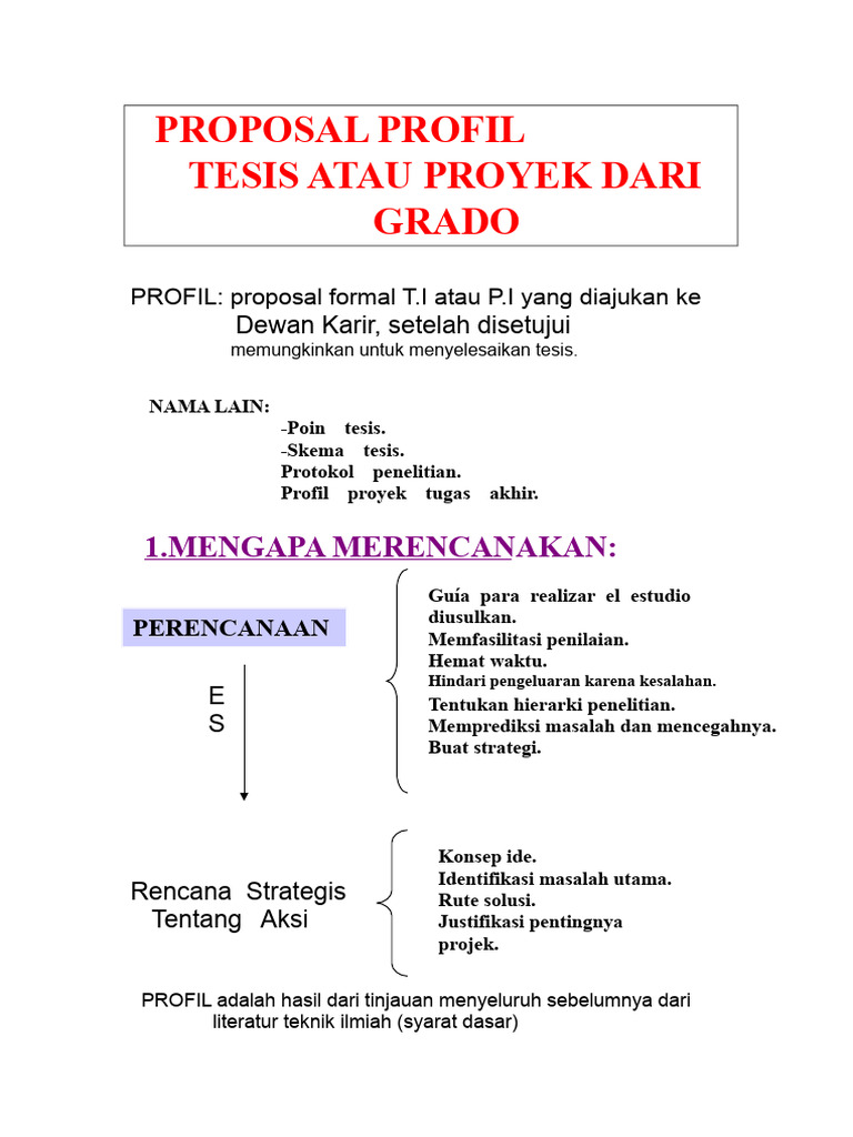 Panduan Penyusunan Proposal Tesis | PDF