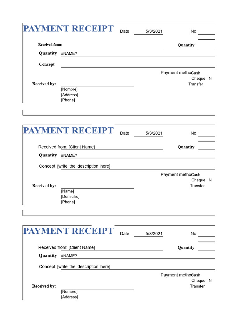 Payment Receipt Template for Clients | PDF | Payments | Receipt