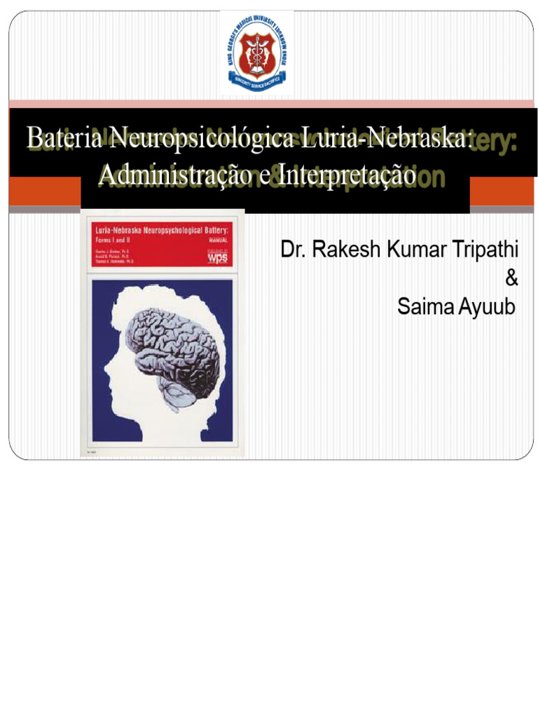Bateria Luria-Nebraska: Avaliação Neuropsicológica | PDF ...