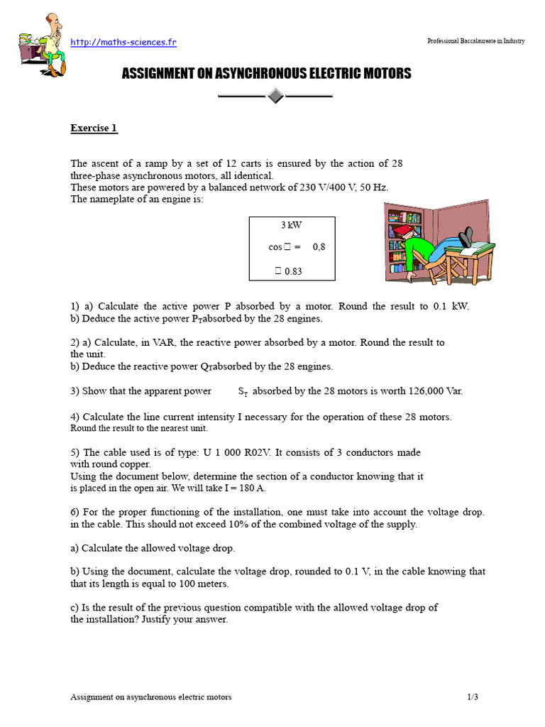 Asynchronous Motors Assignment Guide | PDF | Ac Power | Electric Power