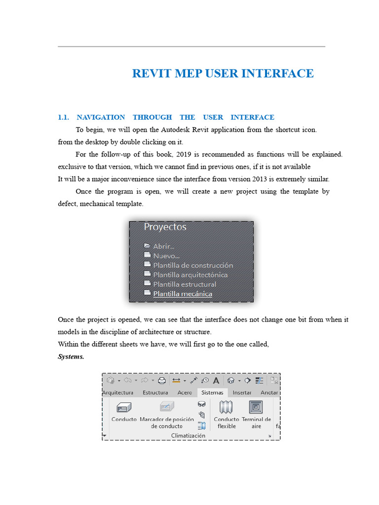 Revit MEP User Interface Guide | PDF | Autodesk Revit | Graphical User ...