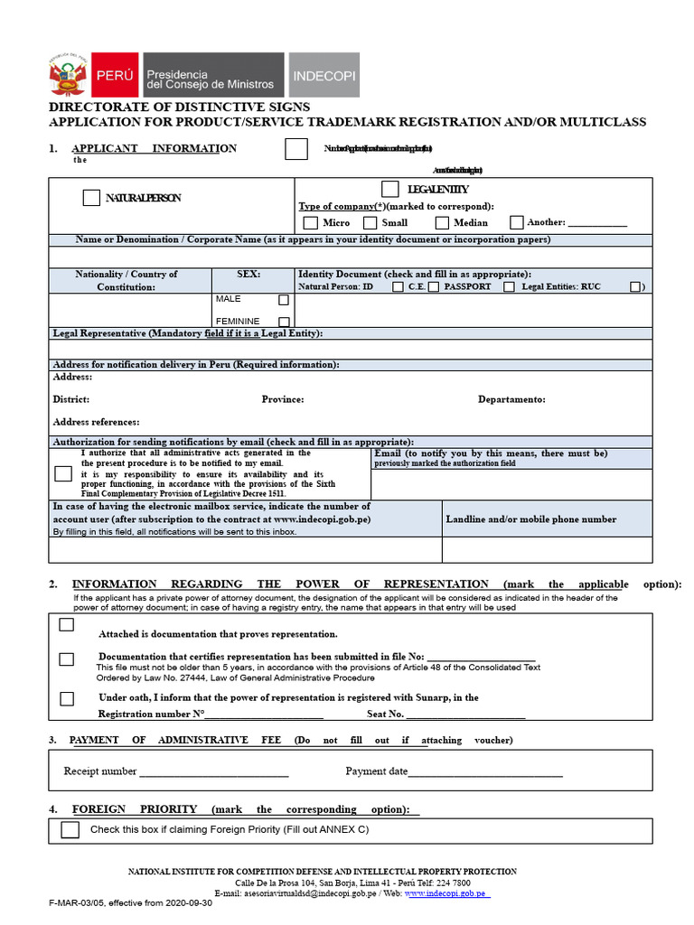 Trademark Registration Application Form | PDF | Identity Document ...