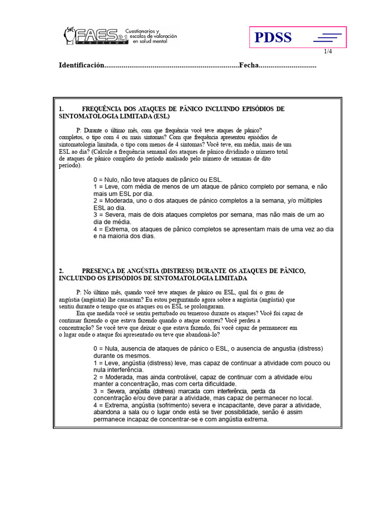Frequência e Impacto dos Ataques de Pânico | PDF | Transtorno de pânico ...