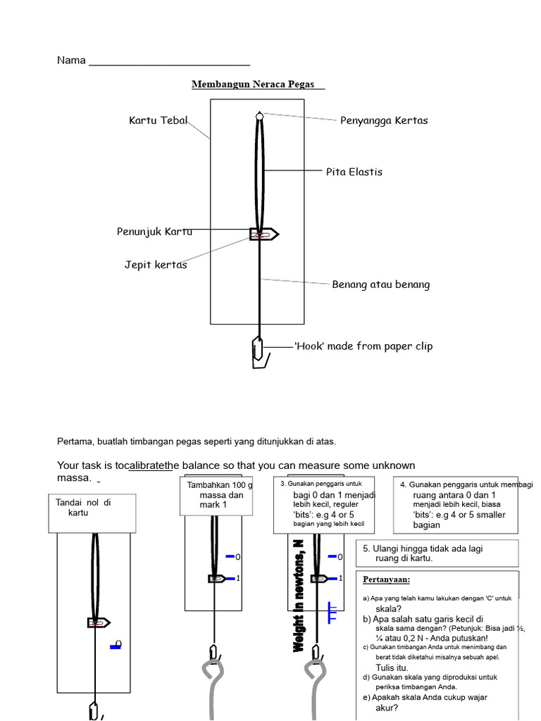 Membangun Neraca Pegas | PDF
