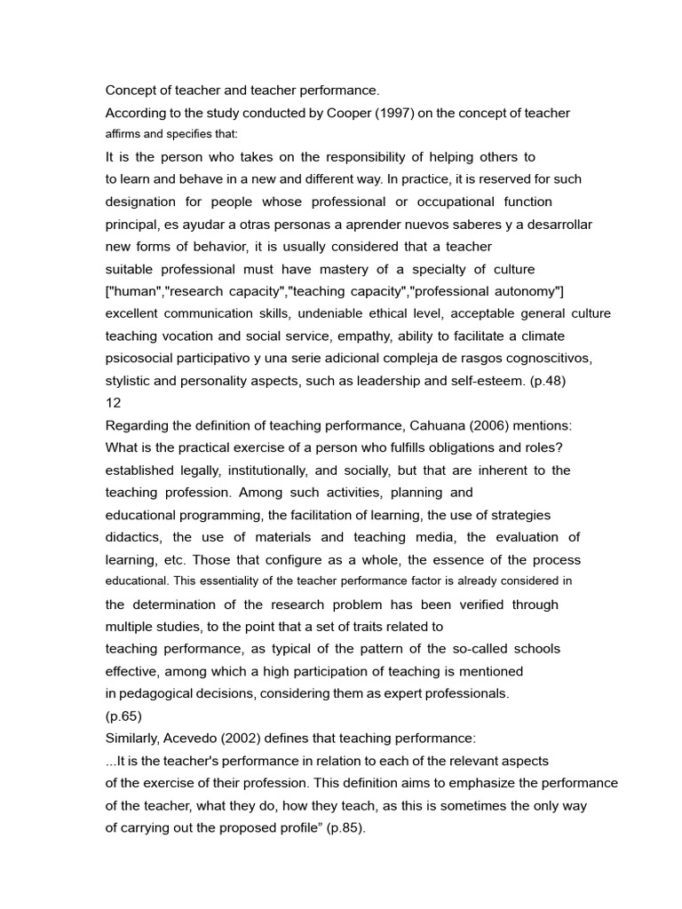 Understanding Teacher Performance Factors | PDF | Teachers | Evaluation
