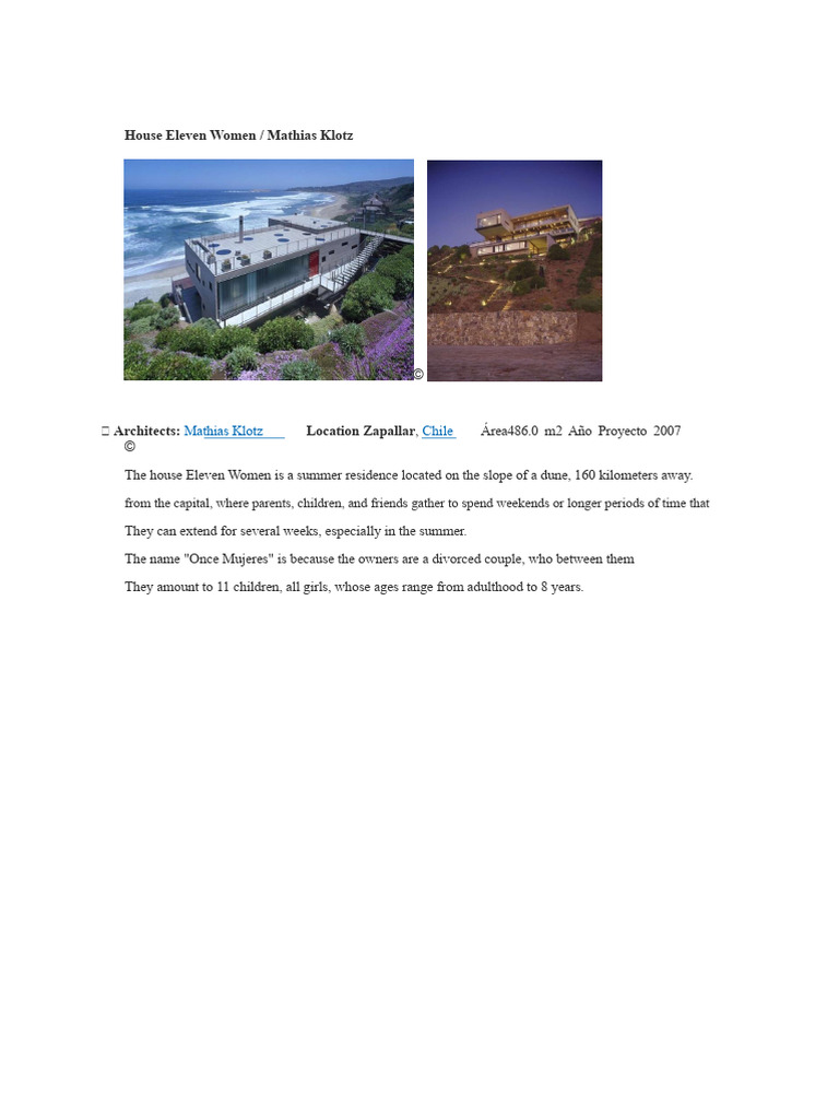 House Eleven Women | PDF | Window | Sea