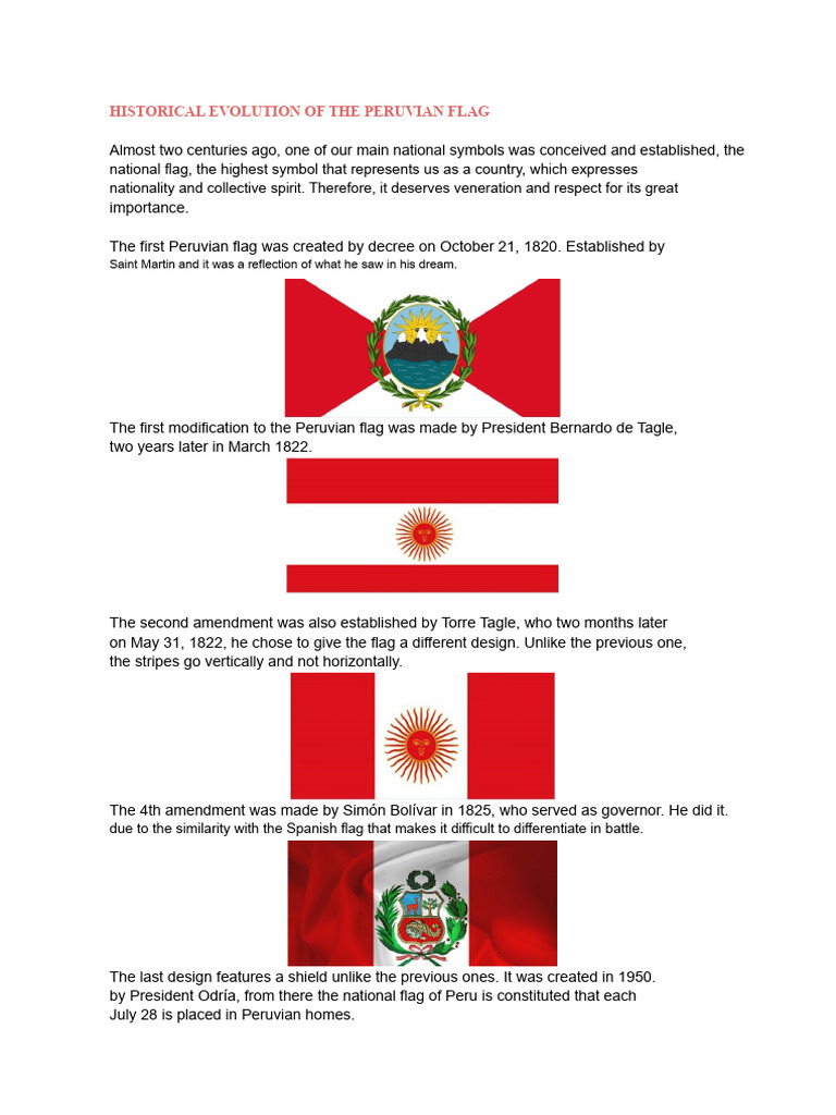 Evolution of the Peruvian Flag | PDF