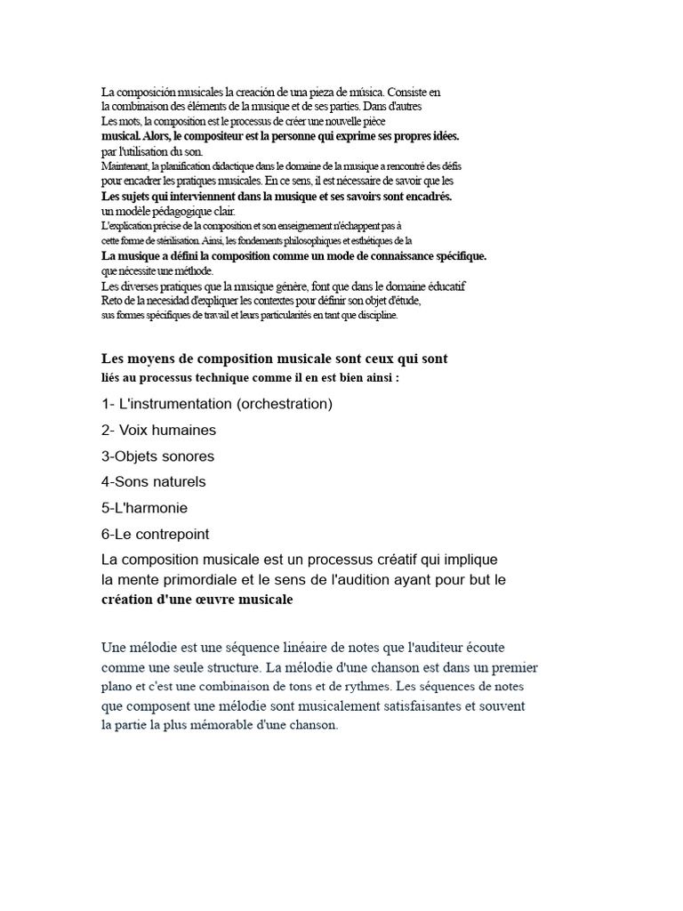 Comprendre la composition musicale | PDF | Voix humaine | Instruments ...