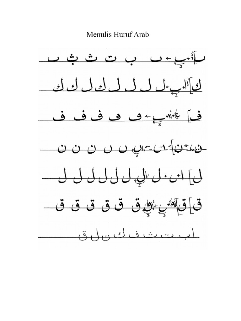 Menulis Huruf Arab | PDF