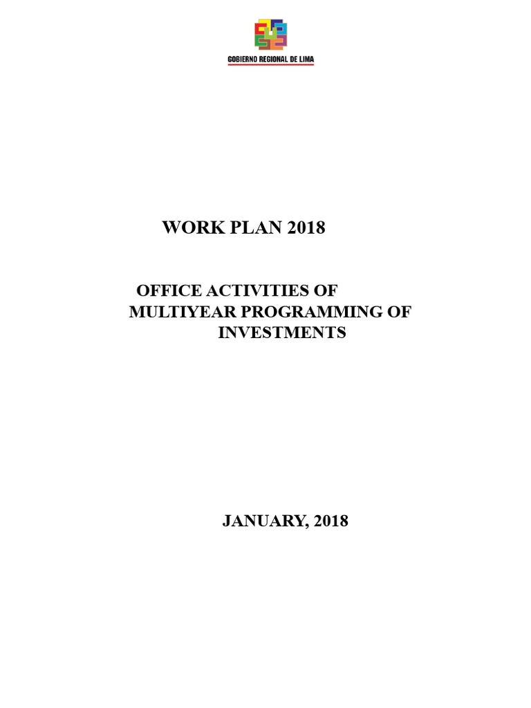 OPMI Work Plan - Final | PDF | Pen | Project Management